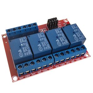 ماژول رله 12 ولت 4 کاناله با ورودی اپتوکوپلر